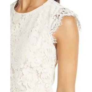 Vince Camuto | Dresses | Vince Camuto Cap Sleeve Lace Sheath Dress Sz 6 |  Poshmark